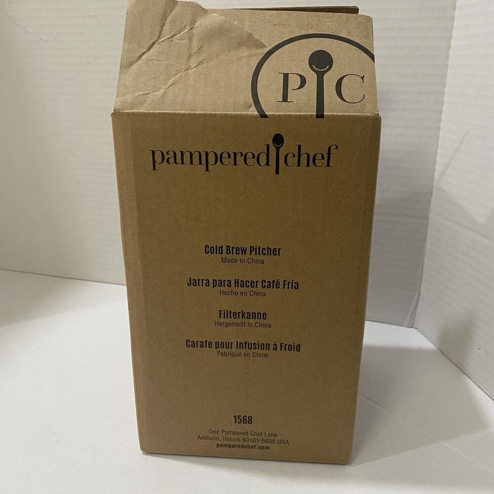 Pampered Chef Cold Brew Pitcher Coffee Tea Strainer #1568 New In Box